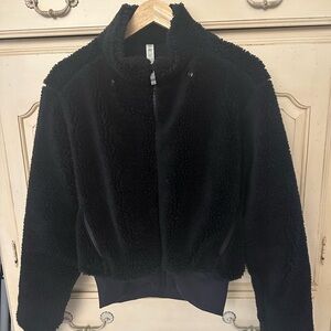 Women's Black Sherpa Jacket